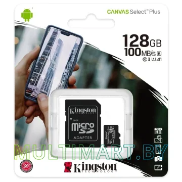 Карта памяти Kingston Canvas Select Plus microSDXC 128GB (с адаптером) картинка 3